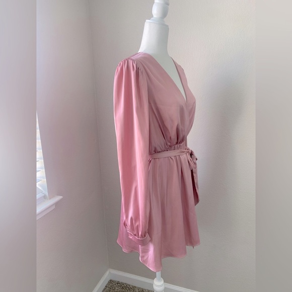 Forever 21 Elegant Pink Wrap Dress - Picture 3 of 5